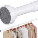 Supforce No Drilling Closet Rods for Hanging Clothes, Non Slip Tension Rod with Heavy Duty Clothes Hanging Rod, 17-39 Inches Adjustable Spring Closet Rod for Closet Wardrobe Bathroom Laundry RV, White