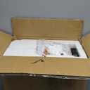 Zlepmlla Flush Mount Ceiling Light Fixture Bulb NOT Included, Black Metal Frame Ceiling Light Fixture with Seeded Glass, Farmhouse Light Fixture for Kitchen Island Entryway Porch Foyer