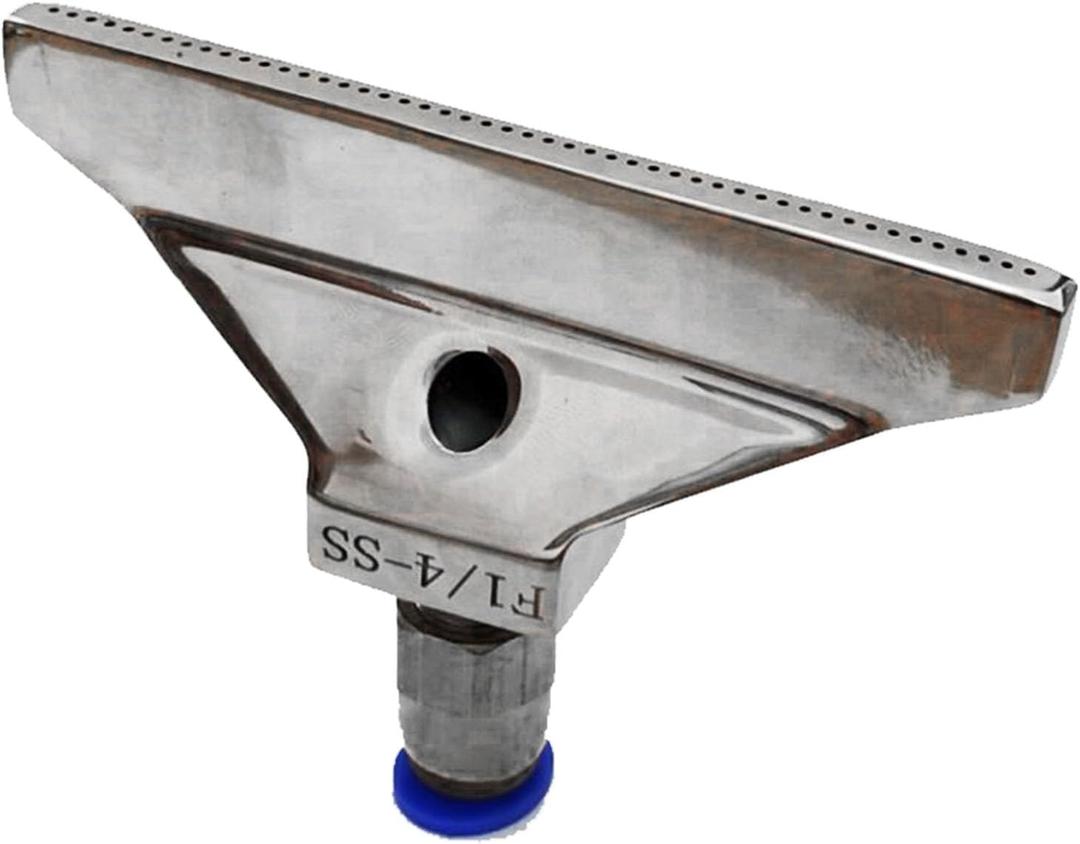 heyous Gray Extra Wide Blow Nozzle 2 Part Plug 8MM Compressed Air Water Oil Flat Combed F Nozzle Tip for Garden Irrigation High Pressure Systems Cleaning Equipment