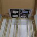 Acrylic Sign Holder 8.5 x 11 Inch - 3 Pack Gold Picture Frame Vertical Double-Sided Display Stands,Flyer Holder & Plastic Paper Holder - Vendor Booth Display Items for Wedding Business Store Party
