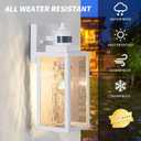 2 Pack White Motion Sensor Outdoor Wall Lights,Updated Dusk to Dawn Outdoor Lighting, Exterior Light Fixtures Wall Mount,Waterproof Porch Light Outside Lights for House
