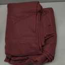 Nanspring Burgundy Linen Curtains Semi Sheer 96 Inches Long 2 Panels Set for Living Room Back Tab Rod Pocket Light Filtering Drape for Bedroom Modern Farmhouse Coastal Decor Protect Privacy 52x96