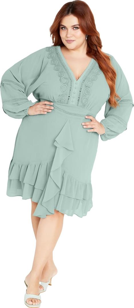 City Chic Women's Plus Size Sweetheart Dress, L