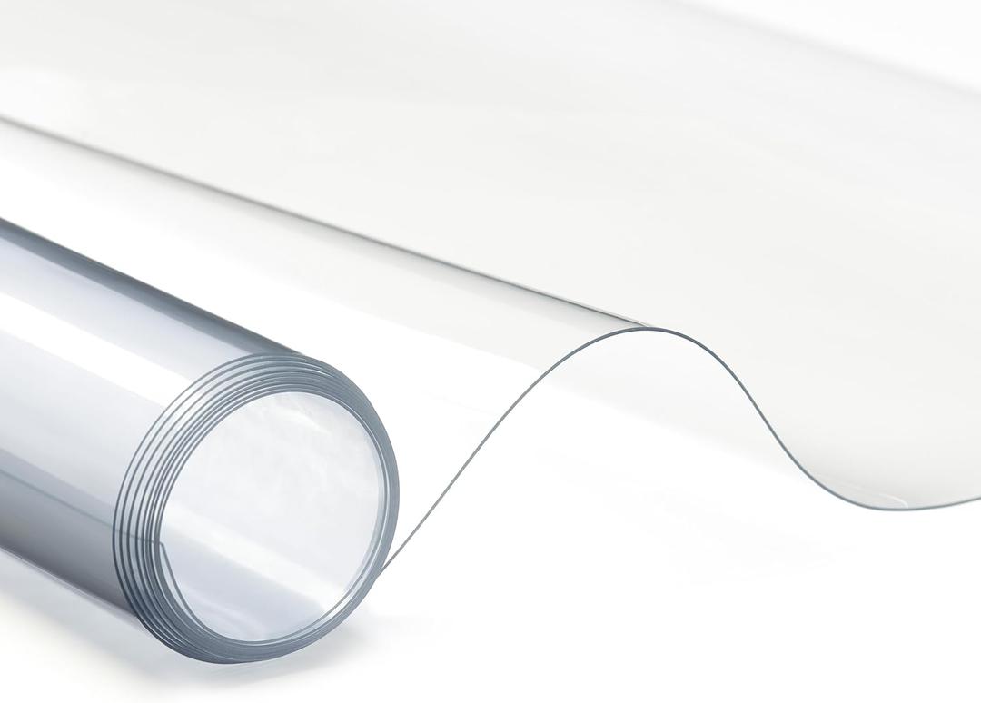Clear Marine Vinyl Sheeting, 20 Gauge, 5 Yard Roll of Transparent Plastic, Storm Windows, Covering, Protection, Tablecloth Protector