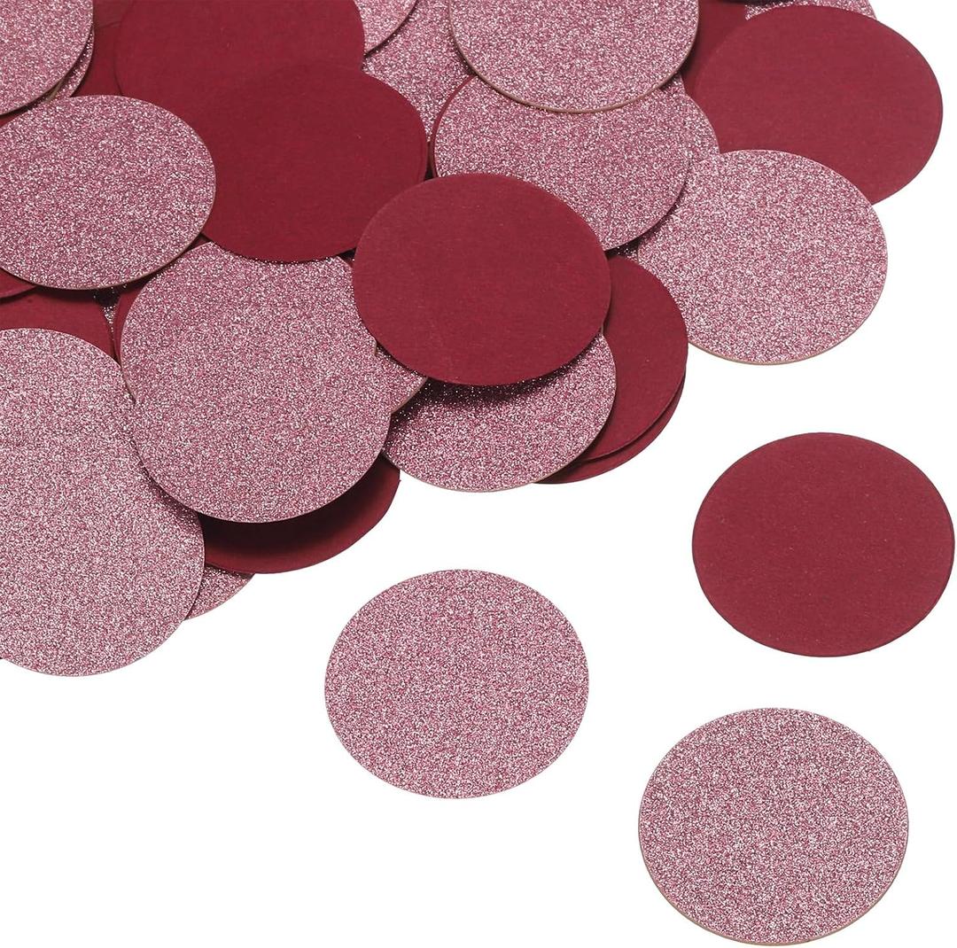 Glitter Round Confetti Cutouts Paper Circles Cut-Outs for Wedding Birthday Party Table Board Wall Decorations