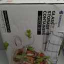 5-Pack Borosilicate Glass Containers with Tempered Lids, 35.2oz/4.4 Cup Airtight Meal Prep Set, Microwave/Freezer Safe (Pink)