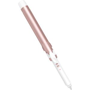Conair Double Ceramic 1 -Inch Long Barrel Curling Iron, 1-Inch Barrel Creates Loose Curls, Hair Curler for Use on Medium & Long Hair, White/Rose Gold