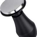 Normcore 51mm Coffee Tamper V4.1 with Click Sound Feedback, Spring Loaded Tamper Fit Delonghi Portafilter, 304 Stainless Steel Flat Base, Anodized Aluminum Handle with Silicone Stand, Black