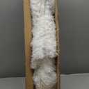 CCINEE 5ft Pop Up Bent Top White Christmas Trees,Outdoor Christmas Decorations Porch Decor Bentable Artificial Tinsel Xmas Tree Santa Hat Style for Holiday Home Apartment Office Display