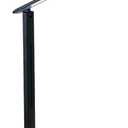 LED Desk Lamp with RGB Atmosphere Light, 5W USB Output, 5 Color Temp, Slide Steplessly Adjust Brightness, Touch Control, Foldable Table Light with Adapter (Black)