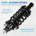 ILONPA Rear Quick Struts Shocks w/Coil Spring for 2007-2011 Honda CR-V 2.4L (4WD, AWD, FWD), 2008 2009 2010 Strut Shock Absorbers Assembly Replace for 1345688L 1345688R