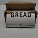 NIKKY HOME Extra Large Space Saving Metal Bread Box for Kitchen Countertop - Holds 2 Loaves - Farmhouse Breadbox Bread Bin Storage Container Holder High Capacity, Vintage White