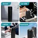 Electric Insulin Cooler Travel Case, USB Charger & Biogel Ice Box - Unlimited Hours, 35-68°F Custom & Display Temperature Medical Cooler, TSA Approved Diabetic Medication Refrigerator (Black)
