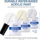 Sundaze Matte White Touch-Up Paint Pen Kit - Wall, Kitchen Cabinet, Furniture, Wood Door Touch Up - 3 Color Shades, Instantly Repair & Restore Scratches, Chips, Stains - Mix to Perfect Color Match