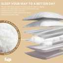 felo Feather Down Pillow Queen Size, CloudFusion Goose Down Pillow for Sleeping, Hotel Collection Bed Pillow for Side Back Pain Sleepers (20" x 30") (Blue)