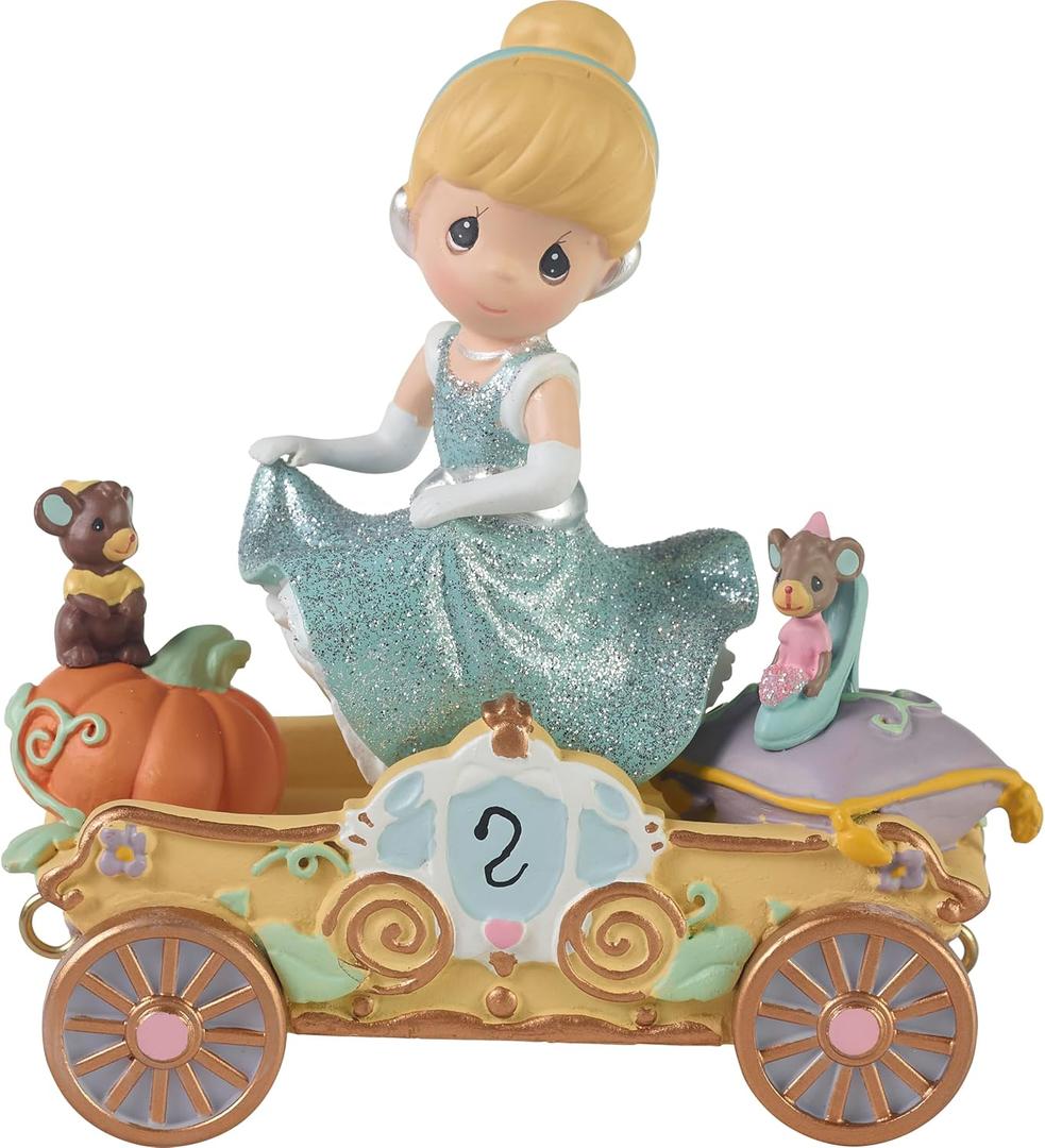Precious Moments, Disney Showcase Collection, Bibbidi, Bobbidi, Boo  Now You're Two!, Disney Birthday Parade, Age 2, Resin Figurine, 104404