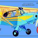 Guillow's Piper Super Cub 95 Laser Cut Model Kit Blue, Small
