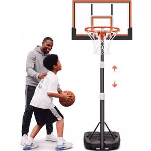 Seray Kids Basketball Hoop Outdoor 3.2-7.2FT 10s-Quick-Adjust, Swimming Pool Basketball Hoop for Kid/Adult/Toddler in Poolside/Backyard/Driveway/Indoor, 29 in Shatterproof Backboard and Enlarged Base