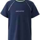 PATPAT Boys Athletic Shirts, Short Sleeve Performance Tee for Boy Girl Kids Youth, Ultra Lightweight & Quick Dry T-Shirt, L