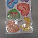 6 x Valentine's Day Window Clings Stickers 9 Sheets, Valentine Conversation Hearts Window Sticker Decor, Valentine Heart Decals Decorations for Glass Valentine's Day Wedding Anniversary Office Home