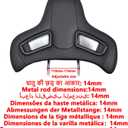 1PC Sport Style Racing Seat Headrest 496 * 386cm Replace Headrest Car Seat Plug-In Detachable Leather High Elasticity Head Res Adjustbale Bottom Distance, 3 Pair rod: 10mm, 12mm, and 14mm