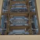 KOMUEE 10 Packs 22 oz Glass Meal Prep Containers, Glass Food Storage Containers with Lids, Airtight Lunch Boxes BPA Free, Microwave and Freezer Safe (Gray)