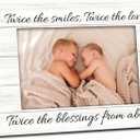 Twins Baby Items 4x6 Picture Frame, Twin Mom Gifts Wooden Picture Frame, Twins Baby Gifts for Girls Boys Mom, Twice the Blessings from Above Decorative Photo Frames for Table Desk Decor