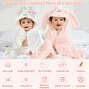 12 PCS Baby Bath Towels for Infants Toddlers, 4 PCS Animal Hooded Baby Towels & 8 PCS Washcloths Set, Ultra Absorbent Soft Cute Newborn Bath Essential Gifts for Boys & Girls