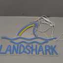 Land Shark Neon Beer Sign LED Shark Neon Lights Lager Neon Signs USB Powered Home Beer Bar Pub Man Cave Game Room Windows Garage Wall 17 x 9.5 IN