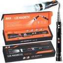 BIIB Valentines Day Gifts for Him, Gifts for Men LED Telescoping Magnetic Pickup Tools, Mens Valentines Day Gifts for Boyfriend Husband, Mens Dad Gifts, Anniversary Birthday Gifts for Men Cool Gadgets (Jet Black)