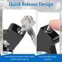 Quick Release Rotary Docking Latches with Locks, Locking Detachable Latch Kit Compatible with for Touring Softail Sportster Dyna Backrest Sissy Bar Luggage Rack 1986-2024,Sissy Bar Backrest Latch Clip