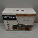 Victrola Journey Bluetooth Portable Suitcase Record Player  with Built-in Speakers, 3 Speed Vinyl Record Player, RCA Out, Headphone Jack (Brown)