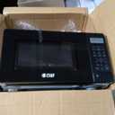 Commercial CHEF CHM770B Cu. Ft. Countertop Oven, 700W, with Digital LED Display, Power Levels, Push Button Door, 10 Diameter Turn Table Microwaves, 0.7 Cubic Feet, Black