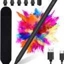 Stylus Pen for iPad 9th&10th Generation, Fast Charge for iPad Pencil, Stylus Pen with Palm Rejection, Pen for iPad Pro 11/12.9 inch(2018-2023), iPad Mini 5/6/Air 3/4/5, iPad 6/7/8/9/10 (Black)