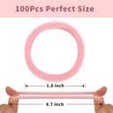 100Pcs Soft Cotton Seamless Hair Bands, Large Ponytail Holders for Thick and Thin Hair, Elastic Hair Accessories for Women, Men, and Girls