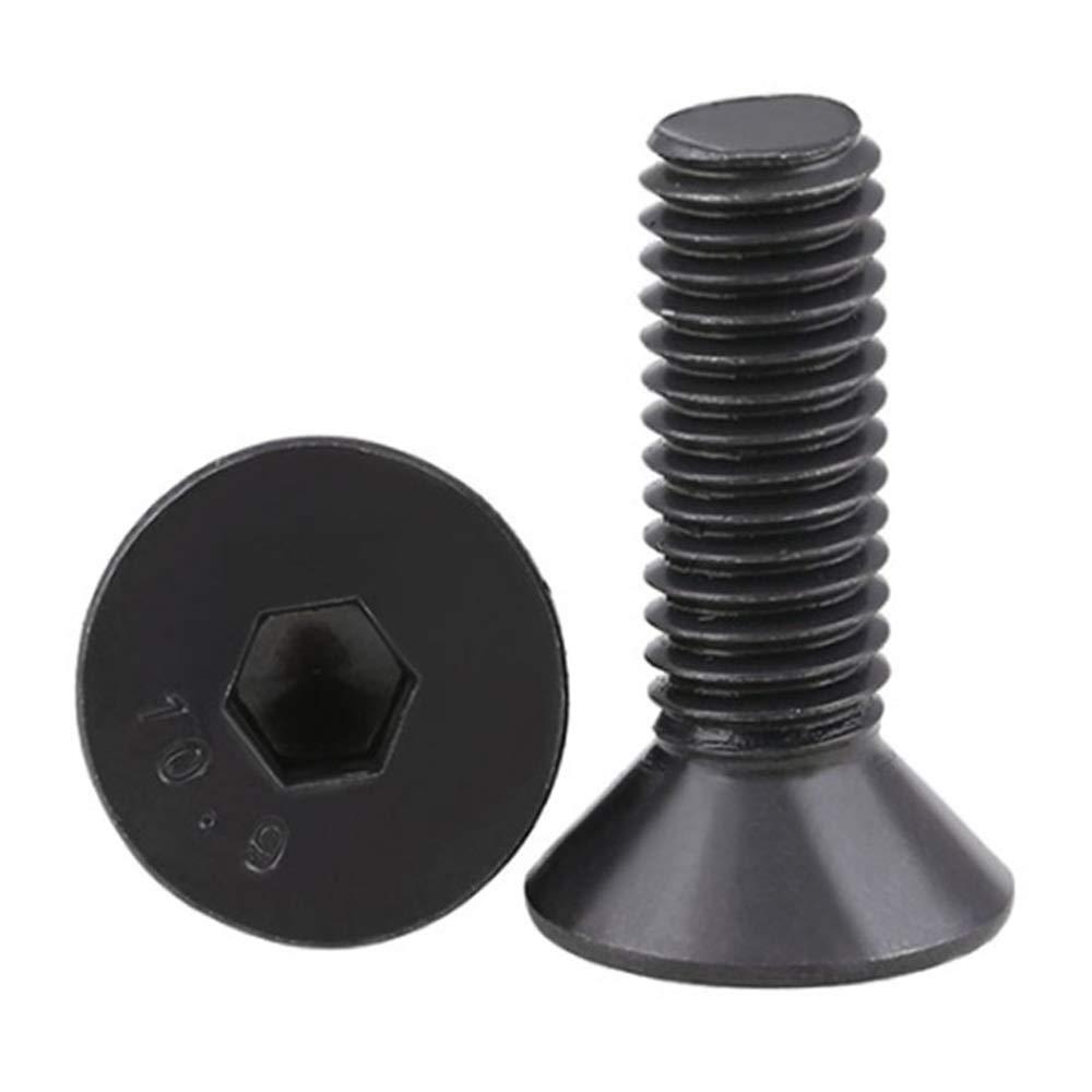 MewuDecor 5/16-18 x 1" Flat Head Socket Cap Screws Countersunk Bolts Countersunk Bolts, Alloy Steel Grade 10.9, Fully Threaded, Black Oxide, 15 PCS