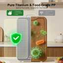 Titanium Cutting Board for Kitchen, Double Sided Cutting Boards Food Grade, 2-in-1 Chopping Boards for Fresh Meat Vegetable, Pure Titanium & PP, Easy to Clean Large Size 1611