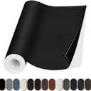 Leather Repair Patch, 17X79 Inch Self Adhesive Leather Repair, Large Vinyl Patch Tape for Couches, Furniture, Car Seats, Cabinets, Wall, Handbags Black, 17X79 Inch