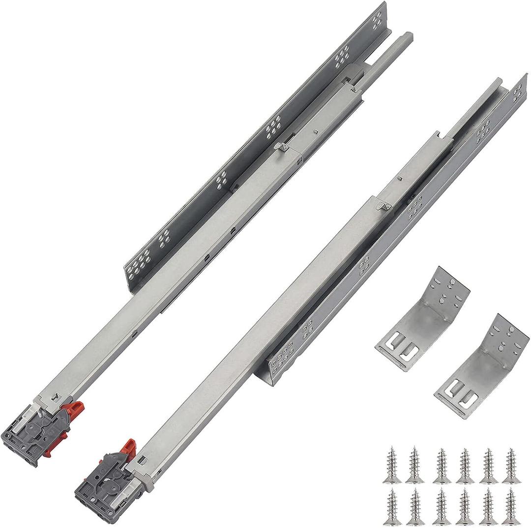 OCG Undermount Drawer Slides 12 inch (6 Pairs), Full Extension Soft Close Concealed Drawer Runners, Come with Mounting Screws and Brackets