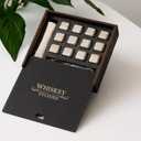 Customised Premium Luxury Set of 6 or 12 Stainless Steel Whiskey Cooling Stones in Wooden Gift Box with Velvet-Lined Foam  Elegant Reusable Ice Cubes That Chill Without Dilution Made in Ukraine (12)