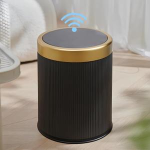 URALFA 3.7 Gallon Motion Sensor Bathroom Trash Can with Lid Automatic Waterproof Touchless Garbage Can, Smart Plastic Trash Bins Suitable for Toilet, Office, Bedroom, Kitchen (Dark Grey) URALFA 3.7 Gallon Motion Sensor Bathroom Trash Can with Lid Automatic Waterproof Touchless Garbage Can, Smart Plastic Trash Bins Suitable for Toilet, Office, Bedroom, Kitchen (Dark Grey)