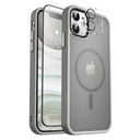 MOCCA Strong Magnetic for iPhone 11 Phone Case,[Compatible with Magsafe][Glass Screen Protector+Camera Lens Protector] Slim Thin Shockproof Cover Case for iPhone 11 6.1 inch, Titanium Gray Pack of 3