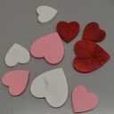 Amyhill 9 Pcs Wooden Heart Valentines Decorations Tiered Tray Decor Set Red Pink White Wooden Heart Blocks Love Signs Tabletop Centerpieces for Home Party Office Shelf Door(Glitter)