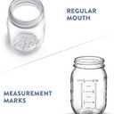 Paksh Novelty Mason Jars with Lids & Sealer - 5 Pack 16 Oz Regular Mouth Glass Canning Jars - Food Storage Container - Airtight Container for Pickling, Candles, Overnight Oats, Fruit Preserves