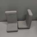 MyGift Solid Cement Bookends for Shelf in Gray Finish L-Shaped Decorative Heavy Duty Non-Skid Book Stopper for Home Office School, 1 Pair