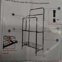 3-Tier Metal Towel Rack Freestanding with Storage Shelves