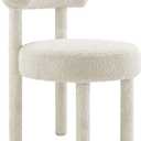 Modway EEI-6387-IVO Toulouse Boucle Fabric Dining Chair, Ivory