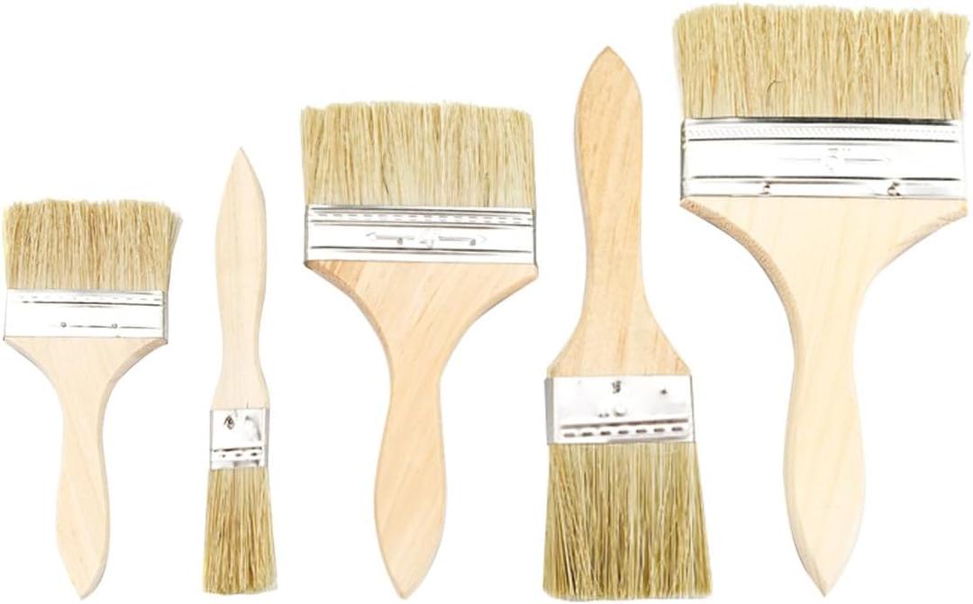2 x Paint Brush Set 5 Piece Paint Brushs for All Latex and Oil Paints & Stains Home Improvement Interior & Exterior Use