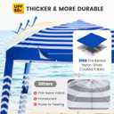 Zeraty Beach Cabana 8'8', Portable Beach Canopy Easy Pop Up, Beach Tent Sun Shelter with Side Wall, Beach Umbrella Tent with SilverCoated Fabric for Family, Wind Resistant