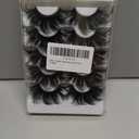 Gmagictobo False Eyelashes Fluffy 25MM Lashes Dramatic Faux 3D Mink Lashes Pack Long Thick Volume Criss-Crossed Soft False Lashes 5 Pairs Multipack